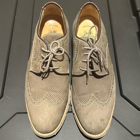 Johnston and Murphy J&M 1850 Collection Martell Perf Wingtip Gray US 9